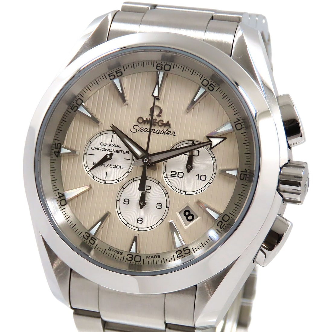 Omega 231.10.44.50.09.001 Seamaster Aqua Terra automatic mens wristwatch: Omega 231.10.44.50.09.001 Seamaster Aqua Terra automatic mens wristwatch OMEGA Seamaster Aqua Terra men's wristwatch, model 231.10.44.50.09.001, made in Switzerland. It features an ivory dial, silver-