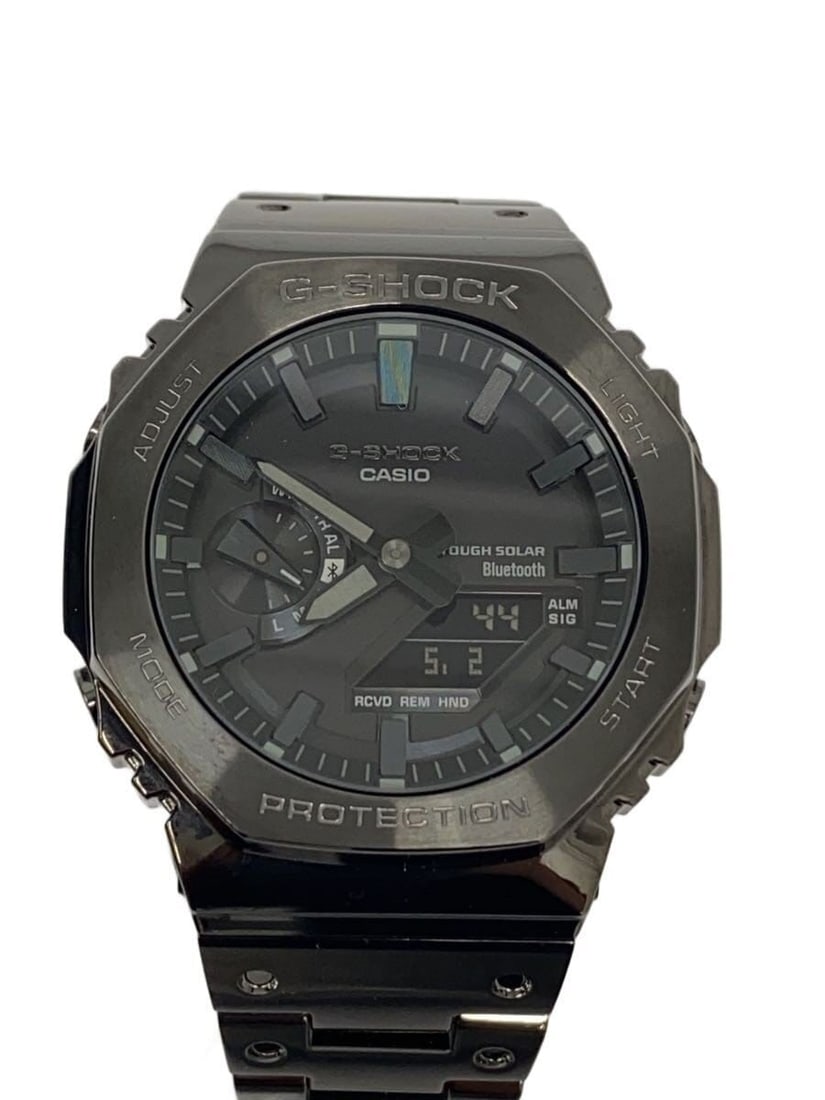 CASIO G Shock GM B2100 Black Stainless Steel Men's Wristwatch: CASIO G Shock GM B2100 Black Stainless Steel Men's Wristwatch This CASIO G-SHOCK GM-B2100 is a men's wristwatch featuring a black stainless steel case and band. The watch is powered by Tough Solar tec