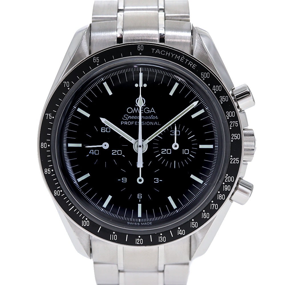 OMEGA Speedmaster Professional 3570.50 Moonwatch manual chronograph watch: OMEGA Speedmaster Professional 3570.50 Moonwatch manual chronograph watch This pre-owned Omega Speedmaster Professional Moonwatch is a men's manual winding chronograph wristwatch in stainless steel wi
