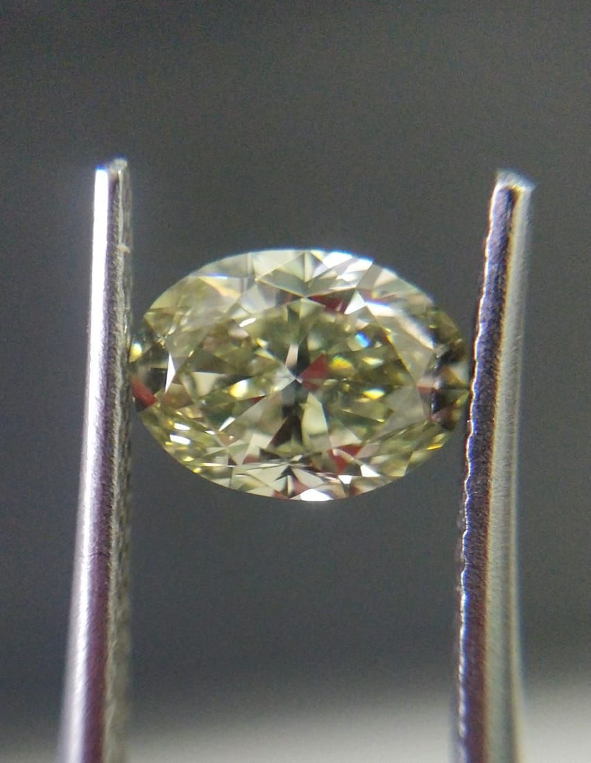 Loose Diamond - OVAL 1.0ct Fancy Grayish Greenish Yellow VS2: Loose Diamond - OVAL 1.0ct Fancy Grayish Greenish Yellow VS2 Source: Natural Shape: OVAL Carats: 1.0 Color: Fancy Grayish Greenish Yellow Certification: GIA The Diamond Depot Guarantee: All items in t