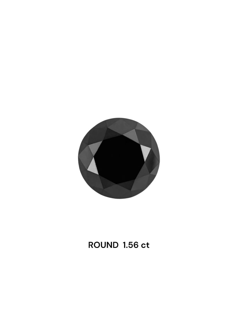 Loose Diamond - ROUND 1.56ct Black: Loose Diamond - ROUND 1.56ct Black Source: Natural Shape: ROUND Carats: 1.56 Color: Black Certification: IGI Video: