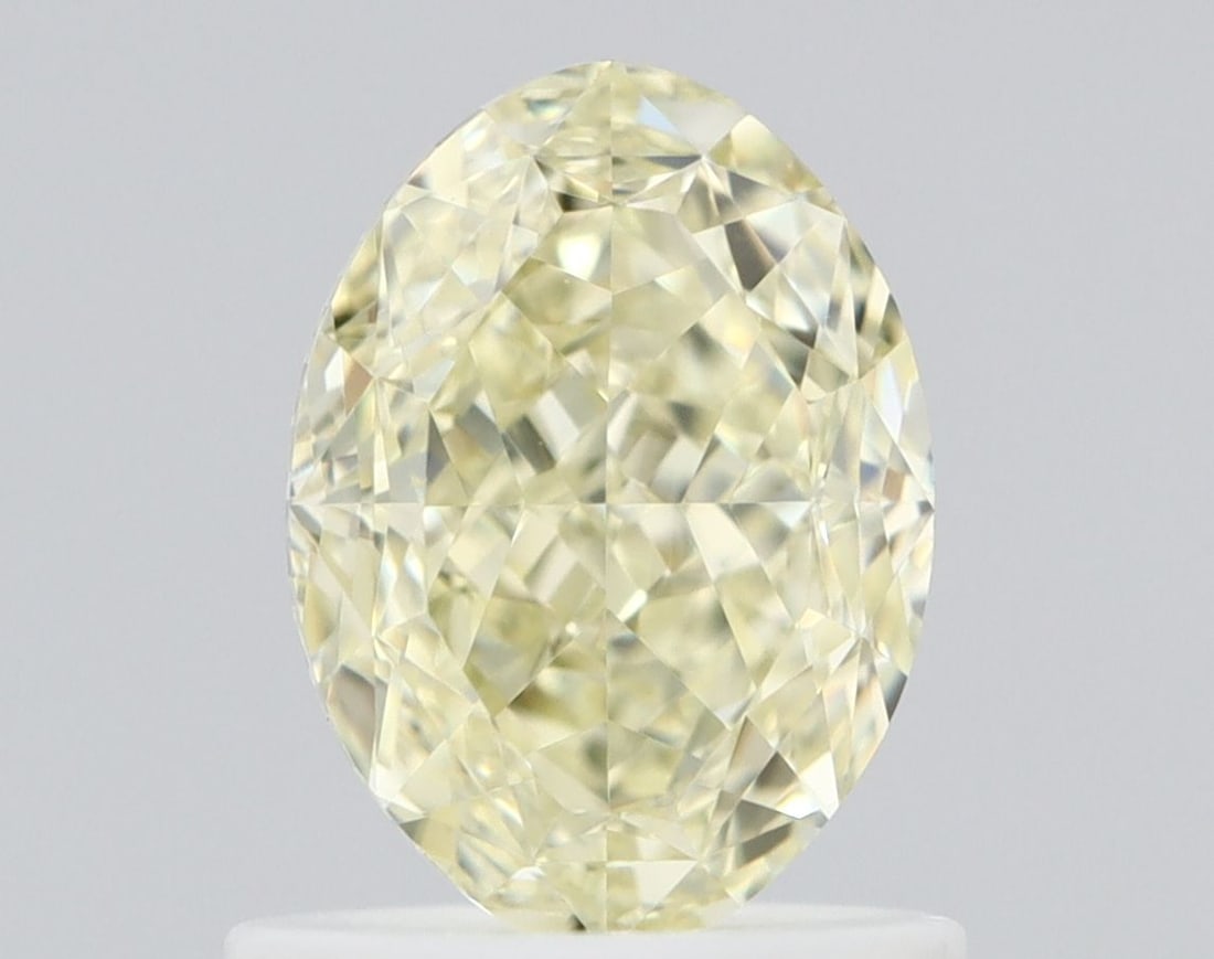 Loose Diamond - OVAL 1.1ct Fancy Light Yellow VVS1: Loose Diamond - OVAL 1.1ct Fancy Light Yellow VVS1 Source: Natural Shape: OVAL Carats: 1.1 Color: Fancy Light Yellow Certification: GIA Video:
