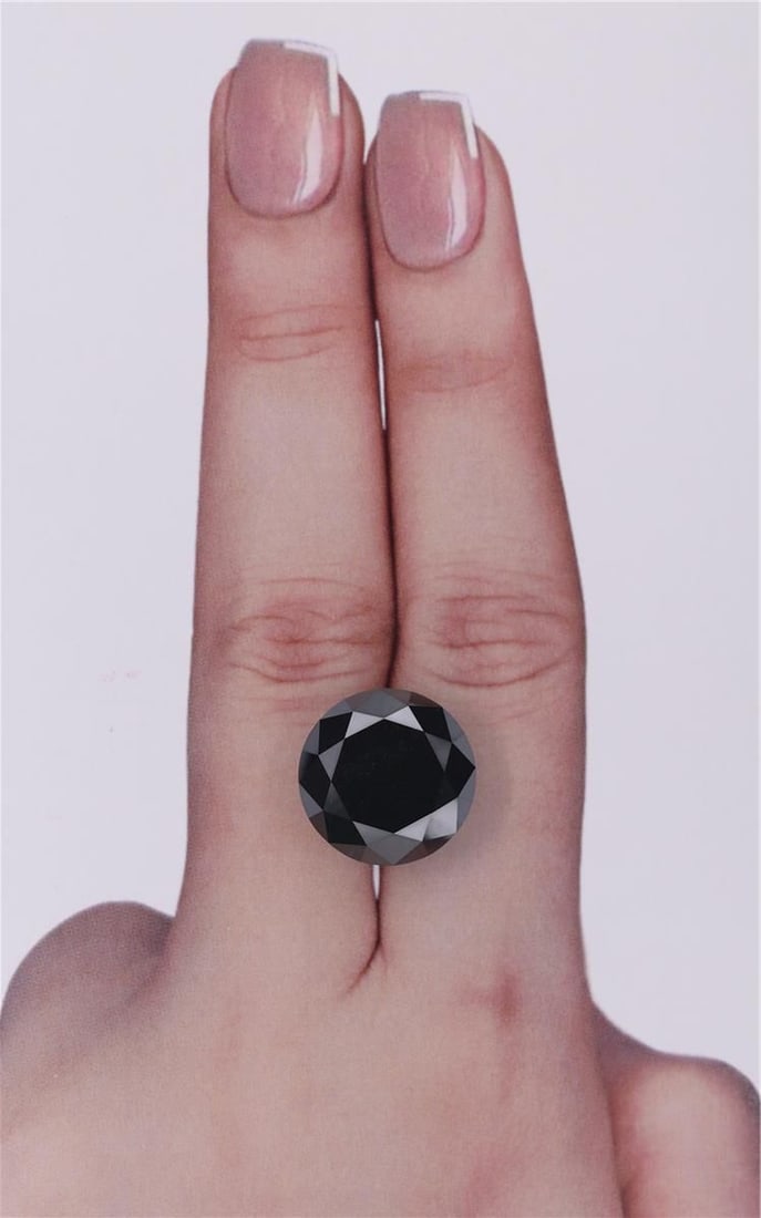 Loose Diamond - ROUND 12.67ct Black: Loose Diamond - ROUND 12.67ct Black Source: Natural Shape: ROUND Carats: 12.67 Color: Black Certification: IGI Video: