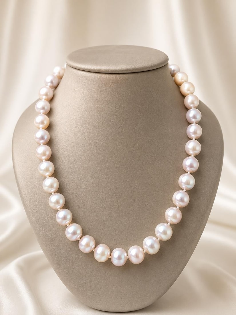 Unbranded 16 Inch Cultured Pink Pearl Strand Necklace 14k White Gold Clasp: Unbranded 16 Inch Cultured Pink Pearl Strand Necklace 14k White Gold Clasp Classic cultured pearl strand necklace featuring 36 pink semi-round pearls with excellent luster and natural imperfections. T