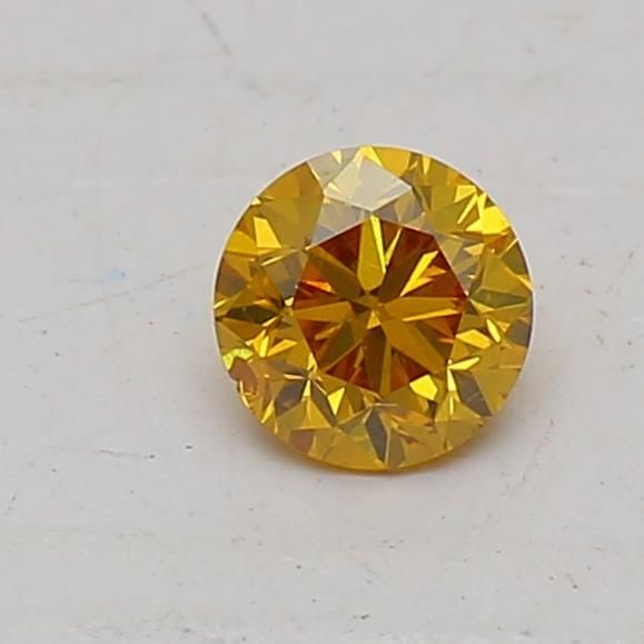 Loose Diamond - ROUND 0.16ct Fancy Deep Orange Yellow: Loose Diamond - ROUND 0.16ct Fancy Deep Orange Yellow Source: Natural Shape: ROUND Carats: 0.16 Color: Fancy Deep Orange Yellow Certification: GIA Video: