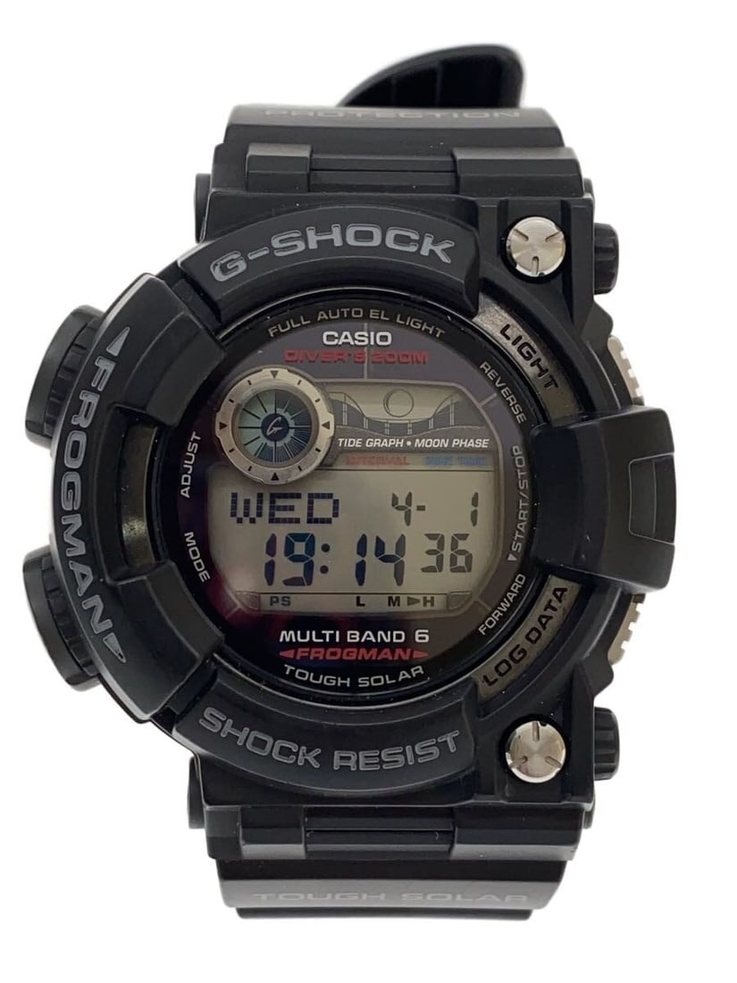 Casio G Shock GWF 1000 1JF Black Men's Wristwatch: Casio G Shock GWF 1000 1JF Black Men's Wristwatch This is a Casio G-SHOCK GWF-1000-1JF men's wristwatch, featuring a durable black case and band. The watch is pre-owned and shows slight signs of use, 