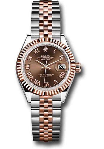 Rolex Datejust Lady 279171 Chocolate Roman Dial Jubilee Bracelet: Rolex Datejust Lady 279171 Chocolate Roman Dial Jubilee Bracelet This Rolex Datejust Lady watch features a chocolate Roman numeral dial, a fluted bezel, and is paired with a Jubilee bracelet. The refe