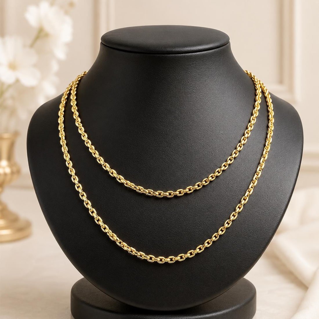 Unbranded 14k Yellow Gold Cable Link Necklace 30in 3.2mm Beveled: Unbranded 14k Yellow Gold Cable Link Necklace 30in 3.2mm Beveled Solid 14k yellow gold cable link chain necklace with a beveled faceted design and lobster clasp closure. This unisex necklace is pre-ow