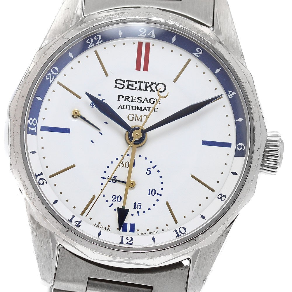 SEIKO Presage Ocean Traveler Asuka II Men's Titanium GMT Watch SARF015 (1 of 6)