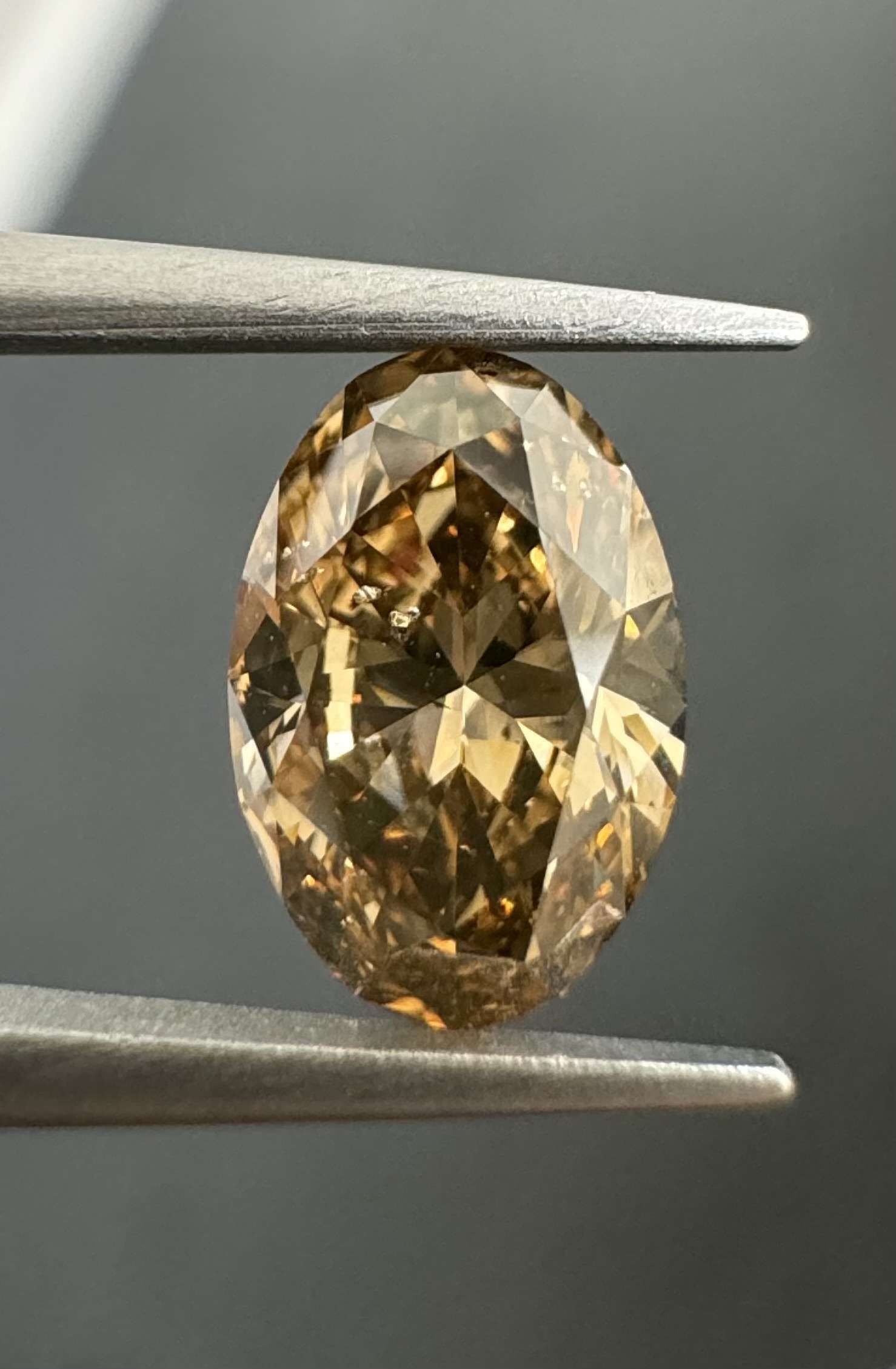 Loose Diamond - OVAL 1.01ct Fancy Orange Brown SI2: Loose Diamond - OVAL 1.01ct Fancy Orange Brown SI2 Source: Natural Shape: OVAL Carats: 1.01 Color: Fancy Orange Brown Certification: GIA Video: