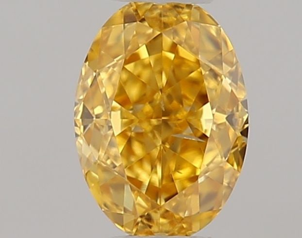 Loose Diamond - OVAL 0.23ct Fancy Vivid Orange Yellow SI2: Loose Diamond - OVAL 0.23ct Fancy Vivid Orange Yellow SI2 Source: Natural Shape: OVAL Carats: 0.23 Color: Fancy Vivid Orange Yellow Certification: NONE Video: