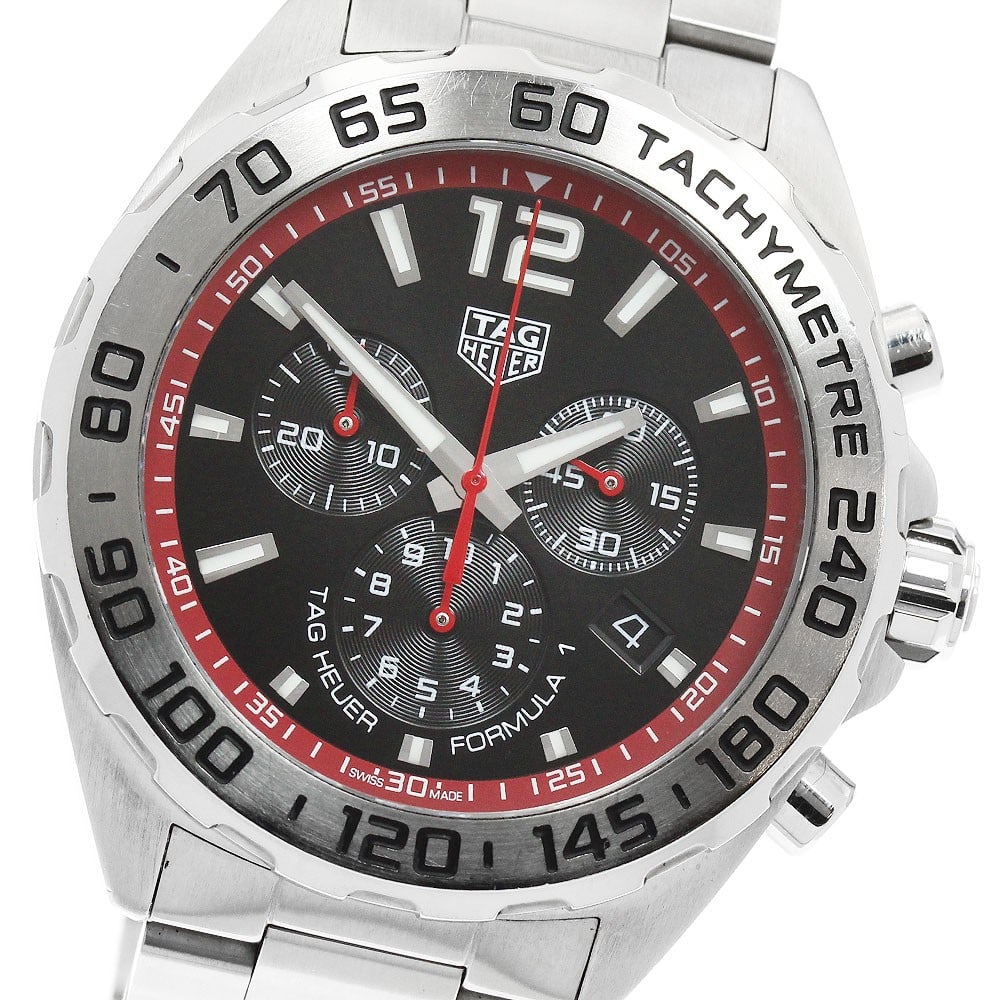 TAG HEUER Formula 1 CAZ101Y Mens Quartz Chronograph Watch: TAG HEUER Formula 1 CAZ101Y Mens Quartz Chronograph Watch TAG Heuer Formula 1 men's wristwatch, model CAZ101Y, with a quartz movement and chronograph functions. It features a stainless steel case and 