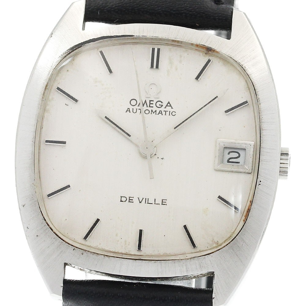 Omega De Ville 162.045 Automatic Date Wristwatch: Omega De Ville 162.045 Automatic Date Wristwatch This OMEGA De Ville Date men's wristwatch, reference 162.045, features a stainless steel case with a silver dial and an automatic movement (Caliber 100