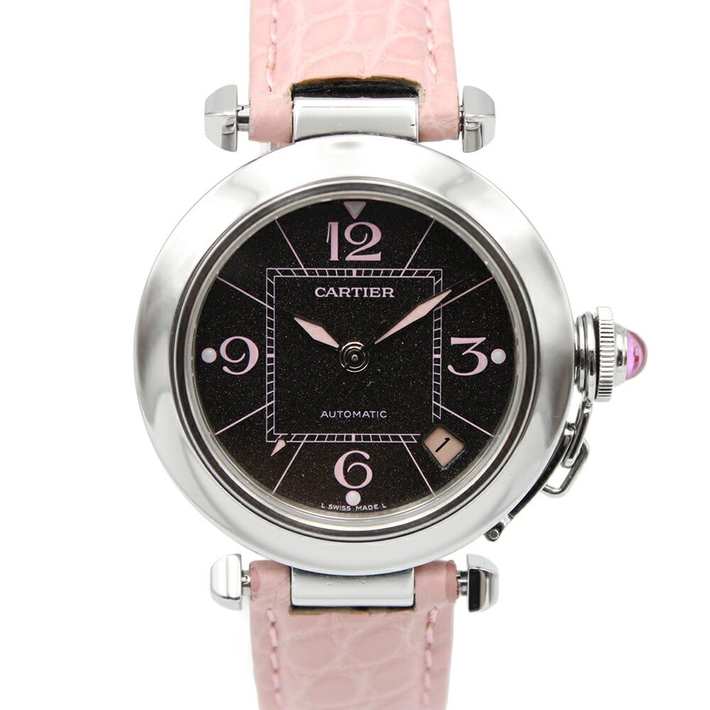 Cartier Pasha C W3109599 Automatic Wristwatch 2007 Christmas Limited: Cartier Pasha C W3109599 Automatic Wristwatch 2007 Christmas Limited Pre-owned Cartier Pasha C 2007 Christmas Limited automatic wristwatch with a black dial and Arabic numeral indices. Made in Switzer