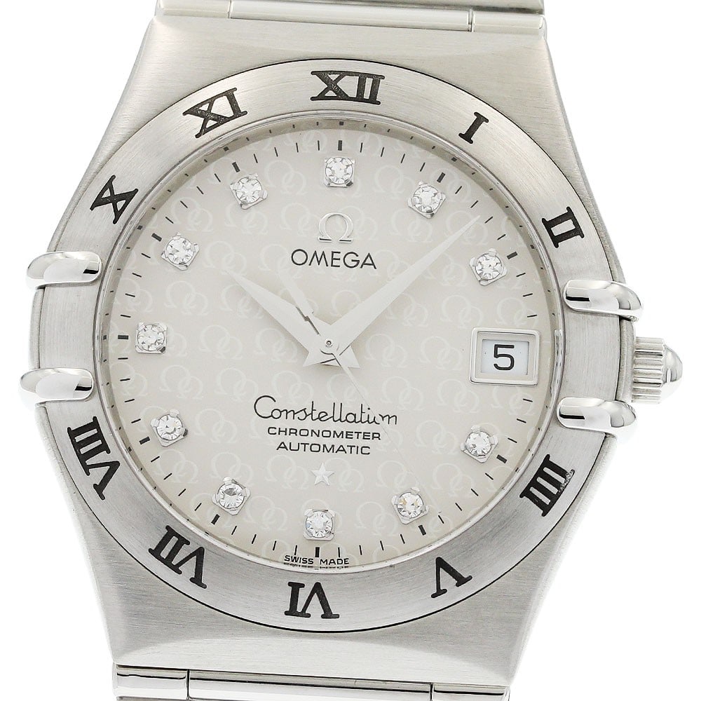 OMEGA Constellation 50th Anniversary Automatic Date Watch Ref 1504.35: OMEGA Constellation 50th Anniversary Automatic Date Watch Ref 1504.35 Pre-owned Omega Constellation 50th Anniversary wristwatch with automatic movement and date display. This men's watch features a si