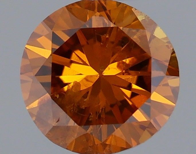 Loose Diamond - ROUND 0.3ct Fancy Deep Yellowish Orange (1 of 1)
