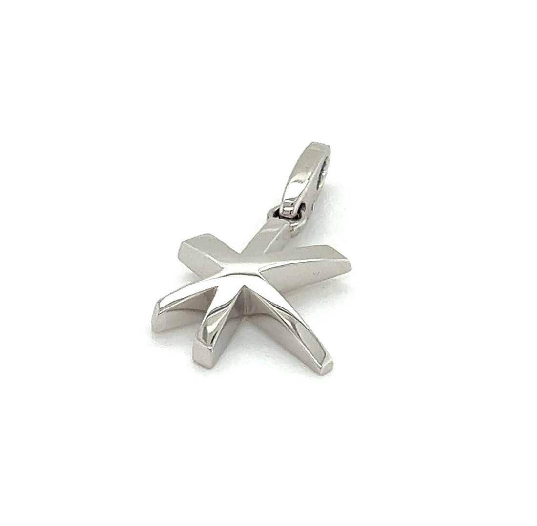 Cartier Shooting Star 18k White Gold Pendant Charm: Cartier Shooting Star 18k White Gold Pendant Charm Original Cartier Shooting Star charm pendant crafted in 18k white gold. This signed pendant features a polished shooting star motif and an integrated