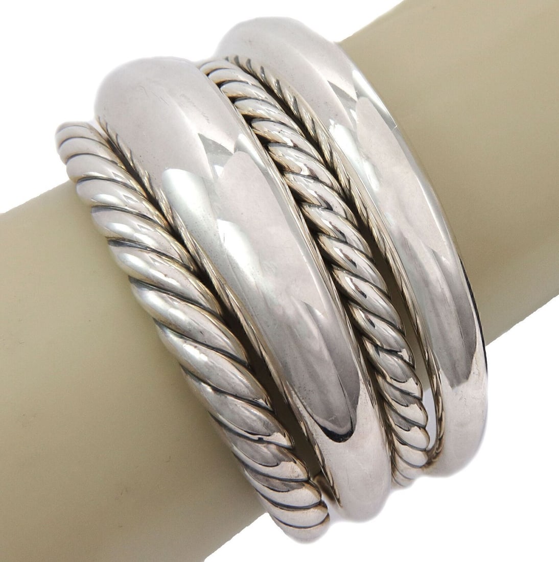 David Yurman Pure Form sterling silver wide cuff bracelet 42mm (1 of 6)