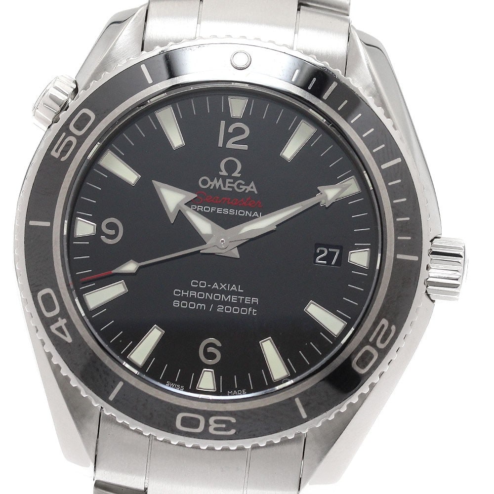 OMEGA Seamaster Planet Ocean Date 222.30.42.20.01.001 Mens Wristwatch: OMEGA Seamaster Planet Ocean Date 222.30.42.20.01.001 Mens Wristwatch Pre-owned OMEGA Seamaster Planet Ocean Date men's wristwatch, reference 222.30.42.20.01.001. It features a black dial, automatic m