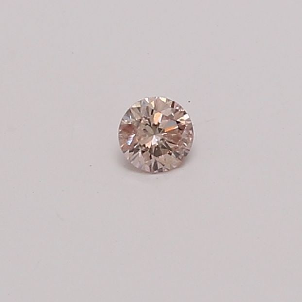 Loose Diamond - ROUND 0.1ct Fancy Light Brownish Pink: Loose Diamond - ROUND 0.1ct Fancy Light Brownish Pink Source: Natural Shape: ROUND Carats: 0.1 Color: Fancy Light Brownish Pink Certification: GIA Video: