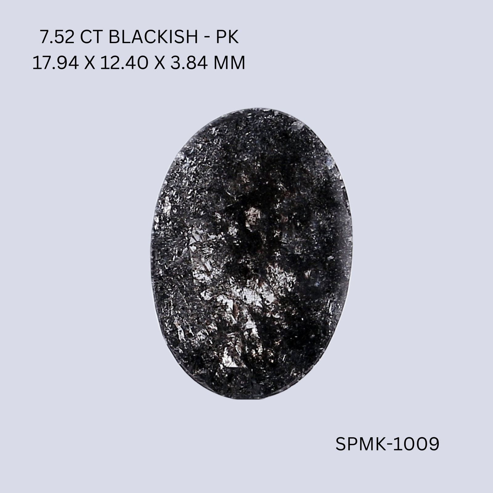 Loose Diamond - OVAL 7.52ct Black I1: Loose Diamond - OVAL 7.52ct Black I1 Source: Natural Shape: OVAL Carats: 7.52 Color: Black Certification: NONE The Diamond Depot Guarantee: All items in this auction are guaranteed to be 100% authenti