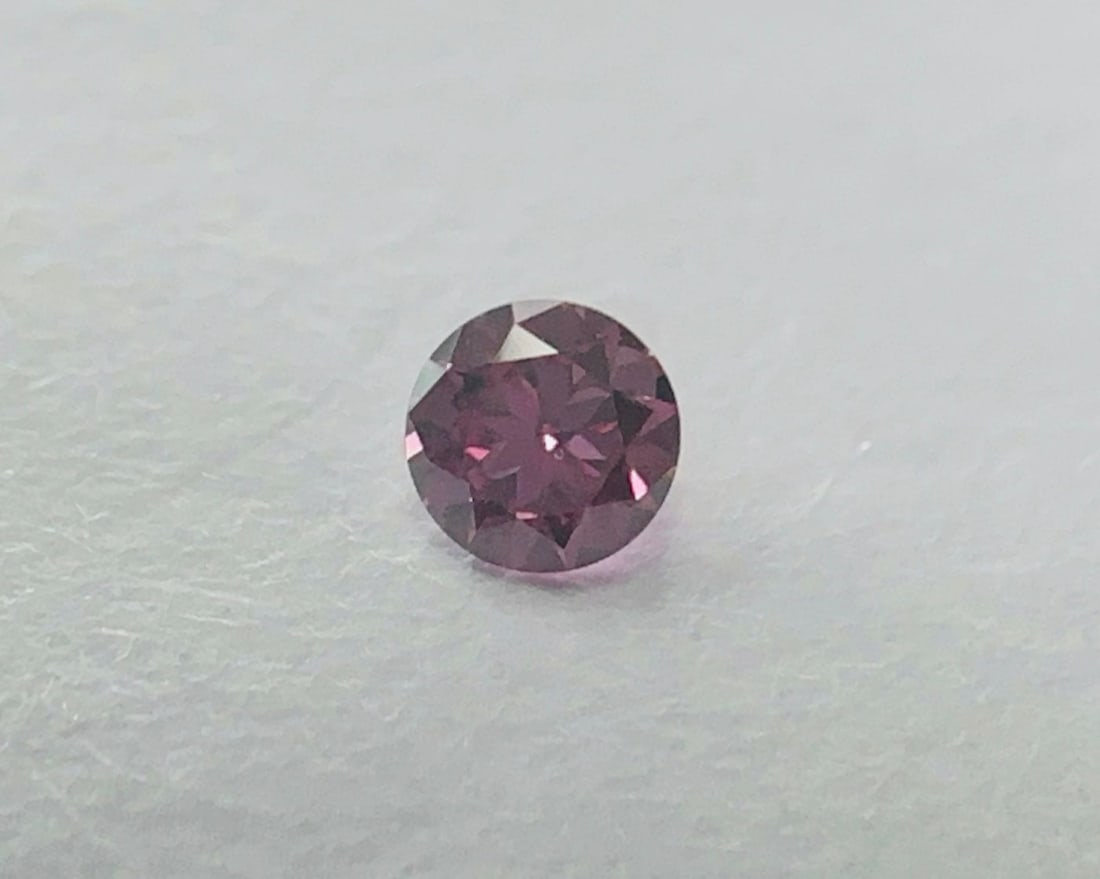 Loose Diamond - ROUND 0.08ct Fancy Vivid Pink (1 of 1)