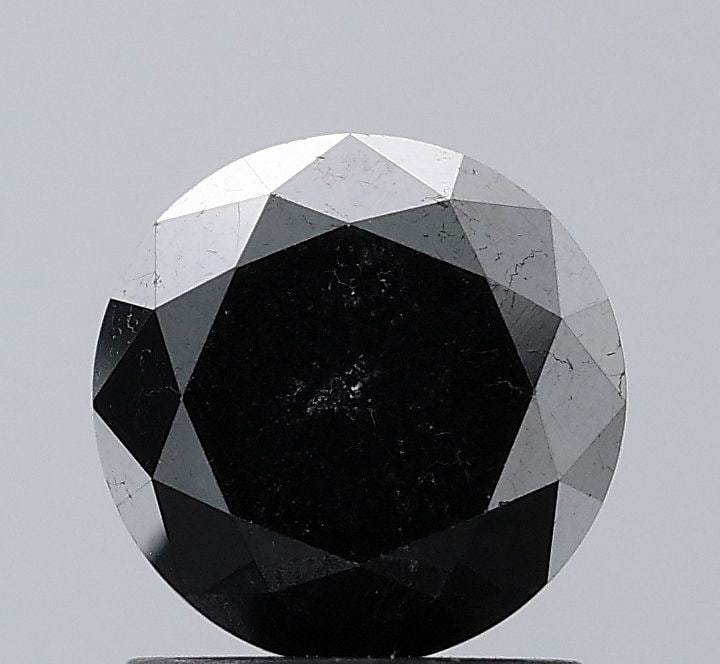 Loose Diamond - ROUND 1.72ct Fancy Black VS2: Loose Diamond - ROUND 1.72ct Fancy Black VS2 Source: Natural Shape: ROUND Carats: 1.72 Color: Fancy Black Certification: NONE Video: