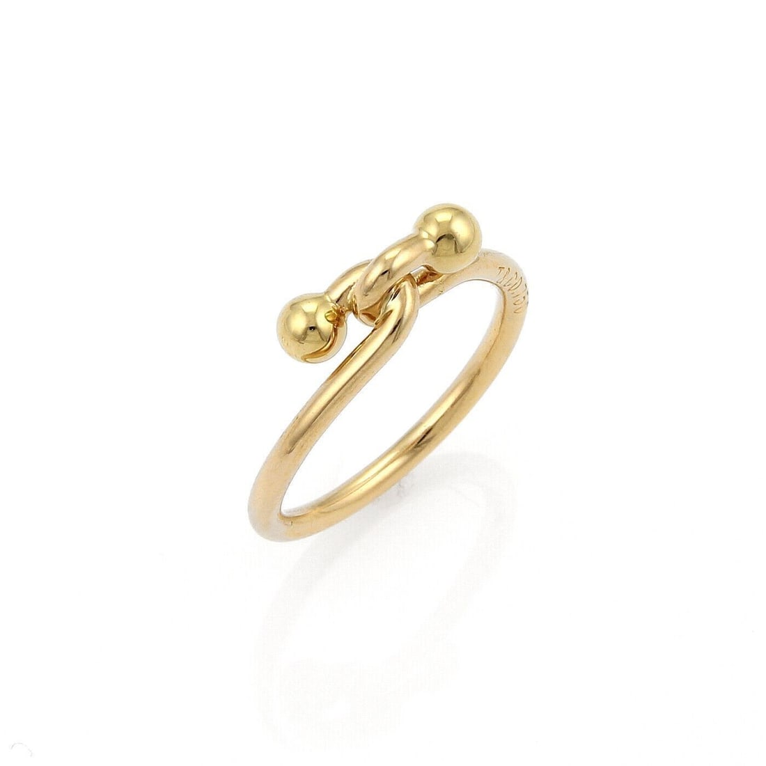 Tiffany & Co. Double Hook Band Ring 18k Yellow Gold Size 5: Tiffany & Co. Double Hook Band Ring 18k Yellow Gold Size 5 Authentic Tiffany & Co. Double Hook Band Ring in 18k yellow gold with a sculptural double hook motif and polished finish. This original fine 