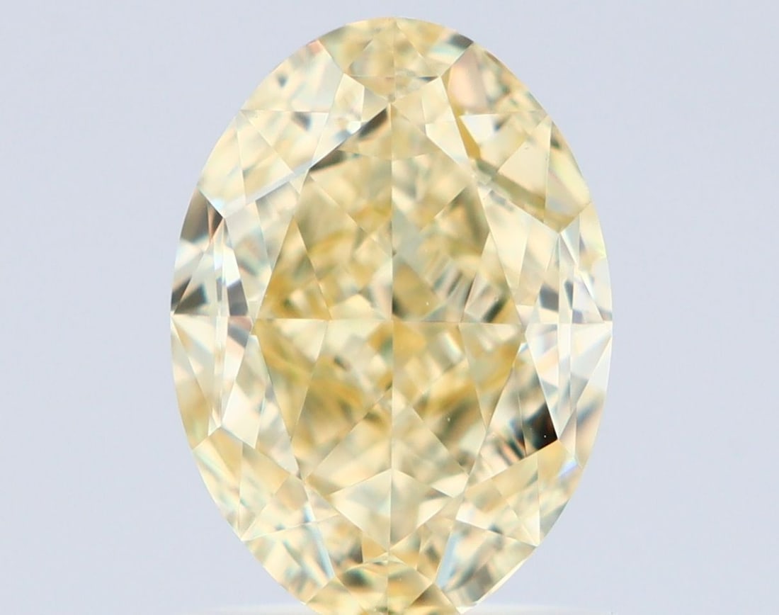 Loose Diamond - OVAL 1.52ct Fancy Light Yellow VS1: Loose Diamond - OVAL 1.52ct Fancy Light Yellow VS1 Source: Natural Shape: OVAL Carats: 1.52 Color: Fancy Light Yellow Certification: GIA Video: