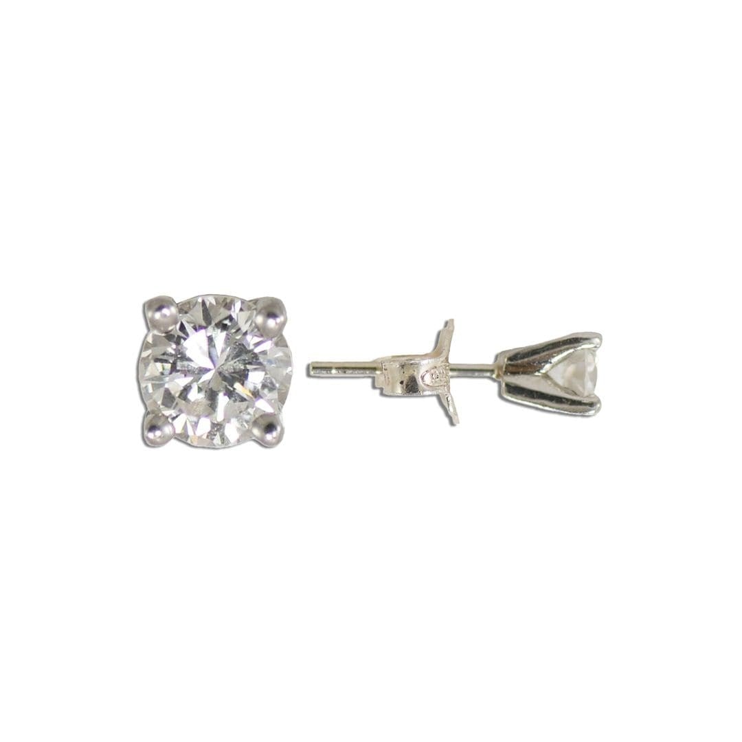 14k White Gold Round Diamond Stud Earrings 0.66 ctw: 14k White Gold Round Diamond Stud Earrings 0.66 ctw These diamond stud earrings feature two round brilliant cut natural diamonds, each weighing 0.33 carats for a combined total of 0.66 carats. Set in 