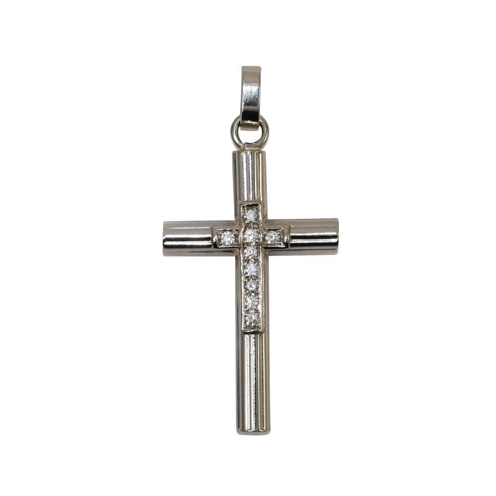 Diamond Cross Pendant in 14K White Gold 0.25 TDW 4.9g (1 of 5)