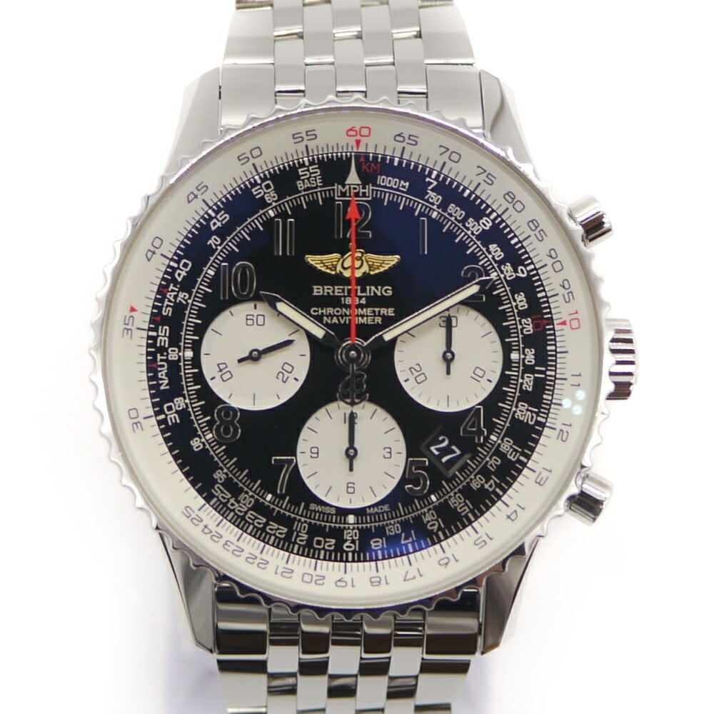 Breitling AB0120 Navitimer 01 automatic chronograph wristwatch black dial (1 of 11)