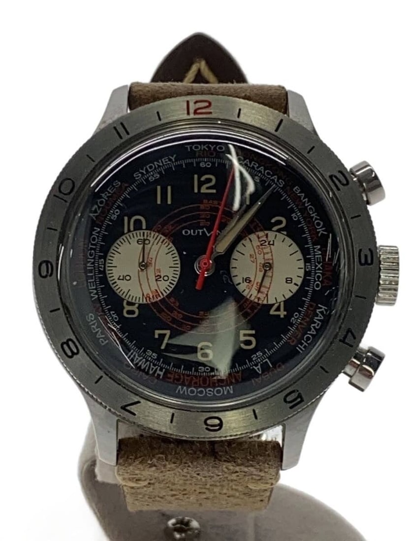 OUTLINE 20th Limited Edition Pilot Chronograph Men's Leather Watch (1 of 6)