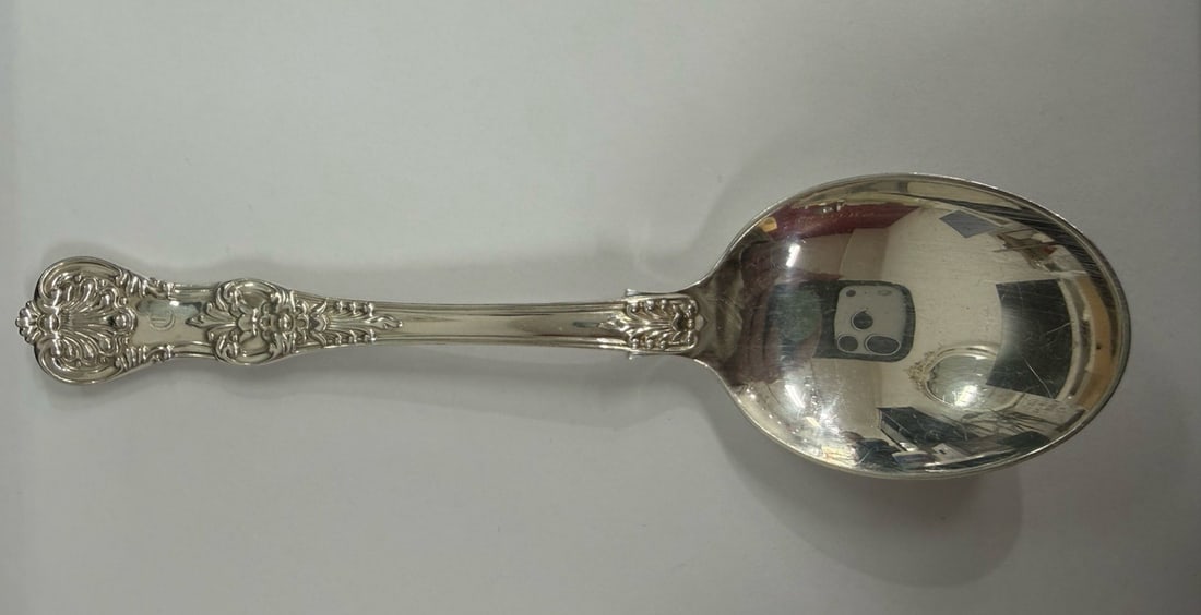 Tiffany & Co English King 6.75 Sterling Silver Soup Spoon Monogram (1 of 5)