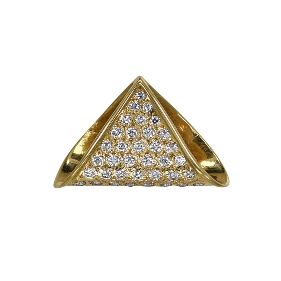 14K Yellow Gold Cubic Zirconia Sliding Pendant Ladies 3.5g (1 of 5)
