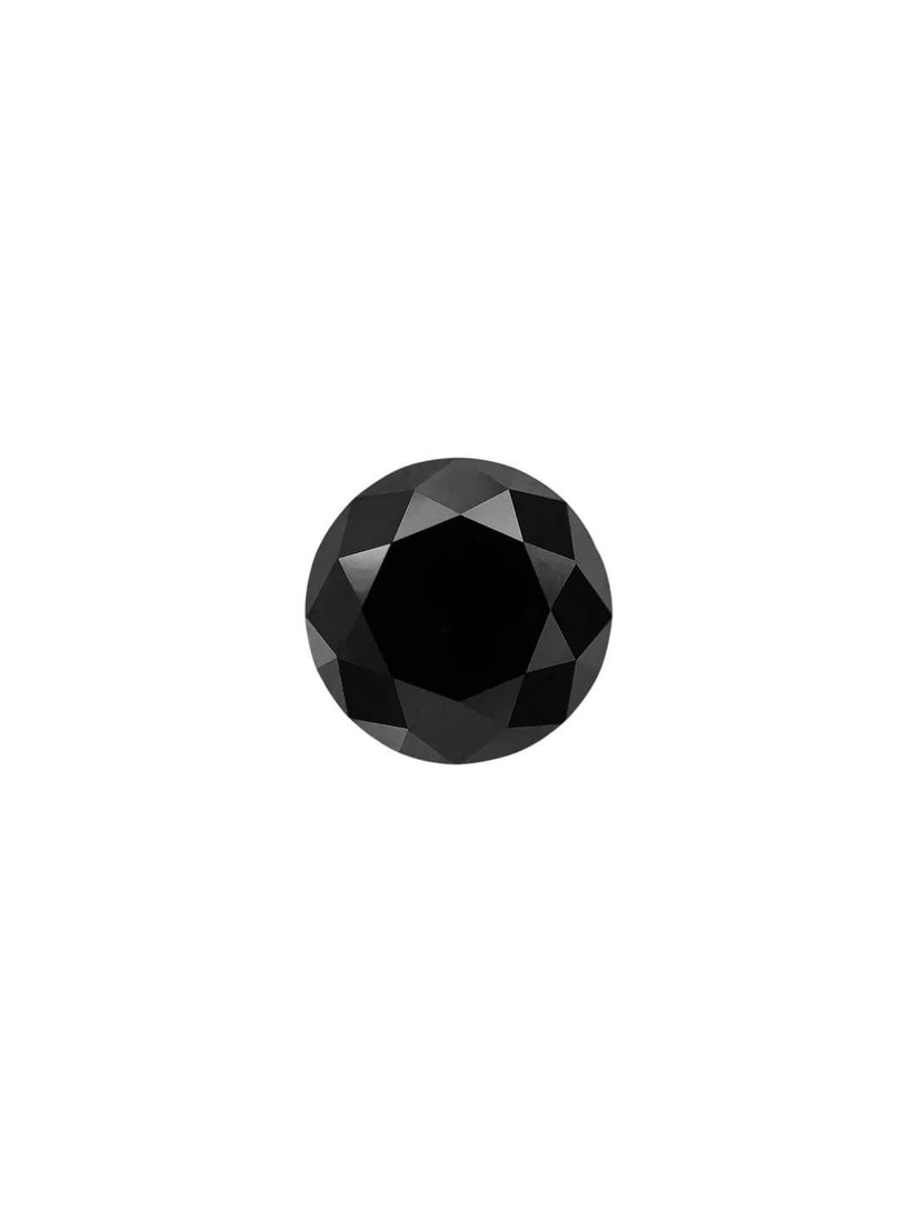 Loose Diamond - ROUND 0.59ct Fancy Black VVS2: Loose Diamond - ROUND 0.59ct Fancy Black VVS2 Source: Natural Shape: ROUND Carats: 0.59 Color: Fancy Black Certification: NONE The Diamond Depot Guarantee: All items in this auction are guaranteed to 