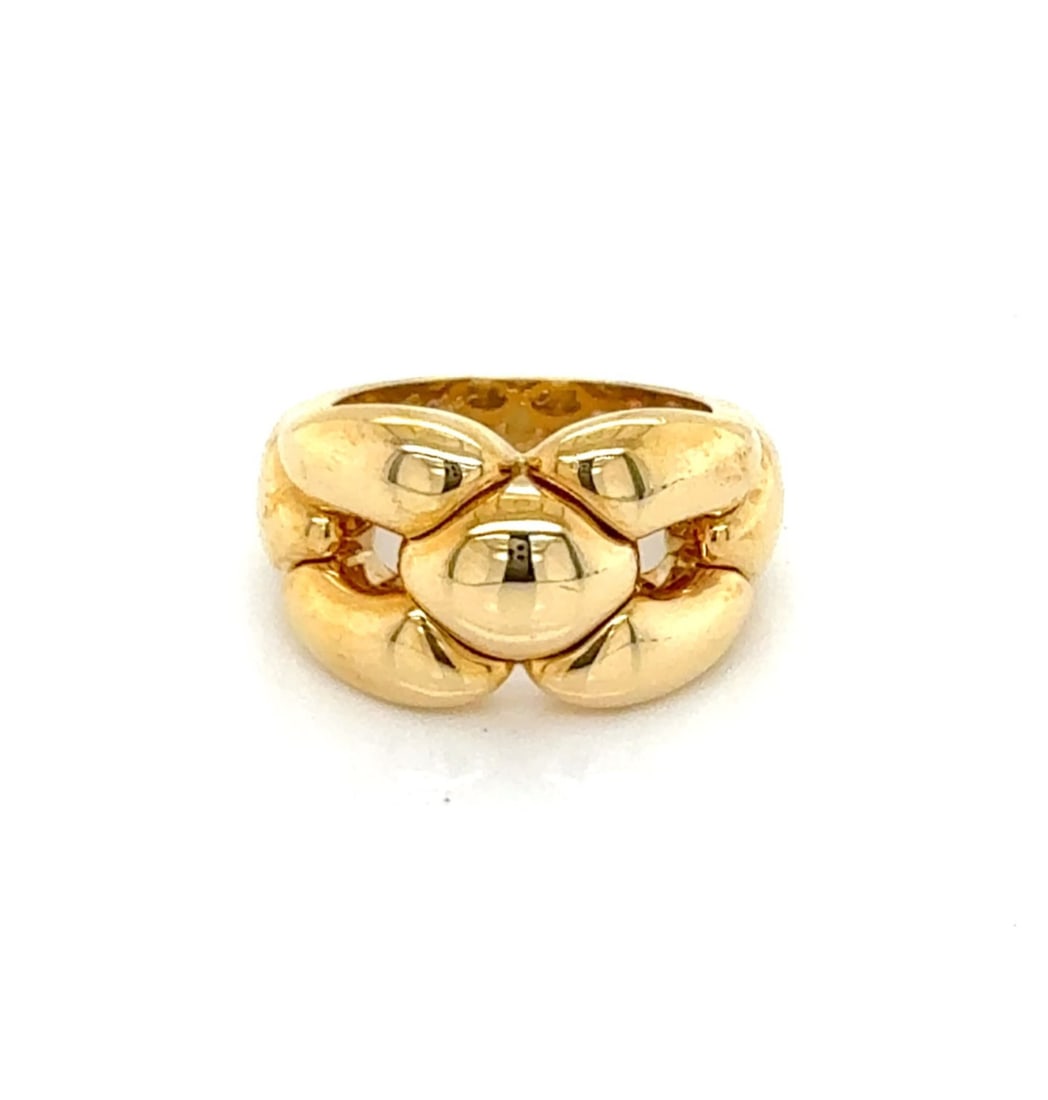 Cartier Puff Dome Band Ring 18k Yellow Gold US 5.75 EU 51: Cartier Puff Dome Band Ring 18k Yellow Gold US 5.75 EU 51 Authentic Cartier Puff Dome band ring in 18k yellow gold with a sculptural dome silhouette and smooth polished finish. Signed and hallmarked, 
