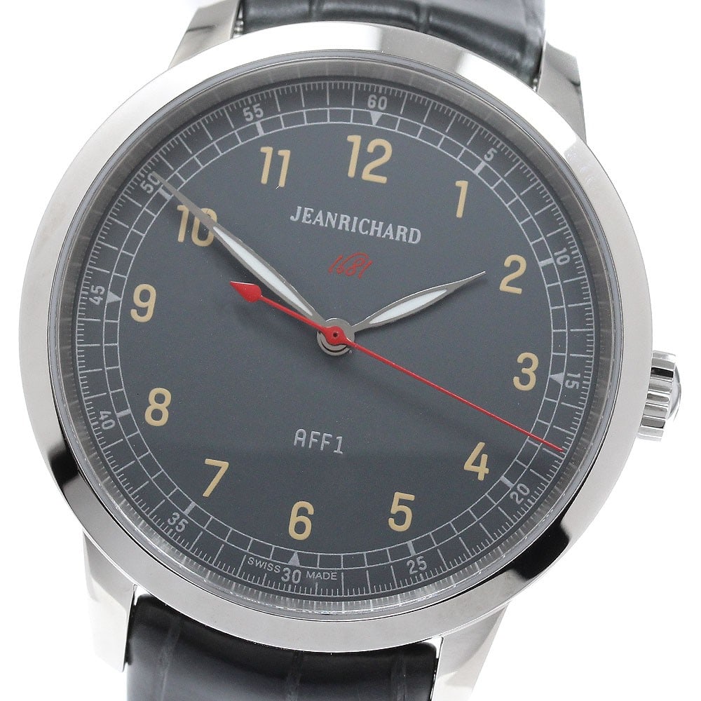 JEANRICHARD 1681 Automatic Mens Wristwatch Ref 60300-11-211-AA2: JEANRICHARD 1681 Automatic Mens Wristwatch Ref 60300-11-211-AA2 JEANRICHARD 1681 automatic men's wristwatch, reference 60300-11-211-AA2, made in Switzerland. It features a stainless steel case, gray d