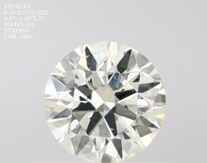 Loose Diamond - ROUND 0.33ct Faint Yellow Green VS2: Loose Diamond - ROUND 0.33ct Faint Yellow Green VS2 Source: Natural Shape: ROUND Carats: 0.33 Color: Faint Yellow Green Certification: GIA Video: