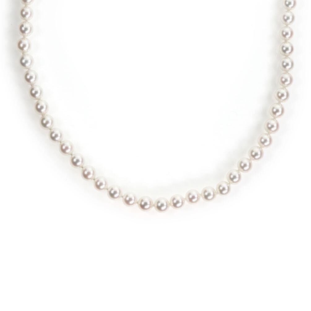Tiffany & Co. Signature Clasp Pearl Necklace in 18k White Gold (1 of 4)