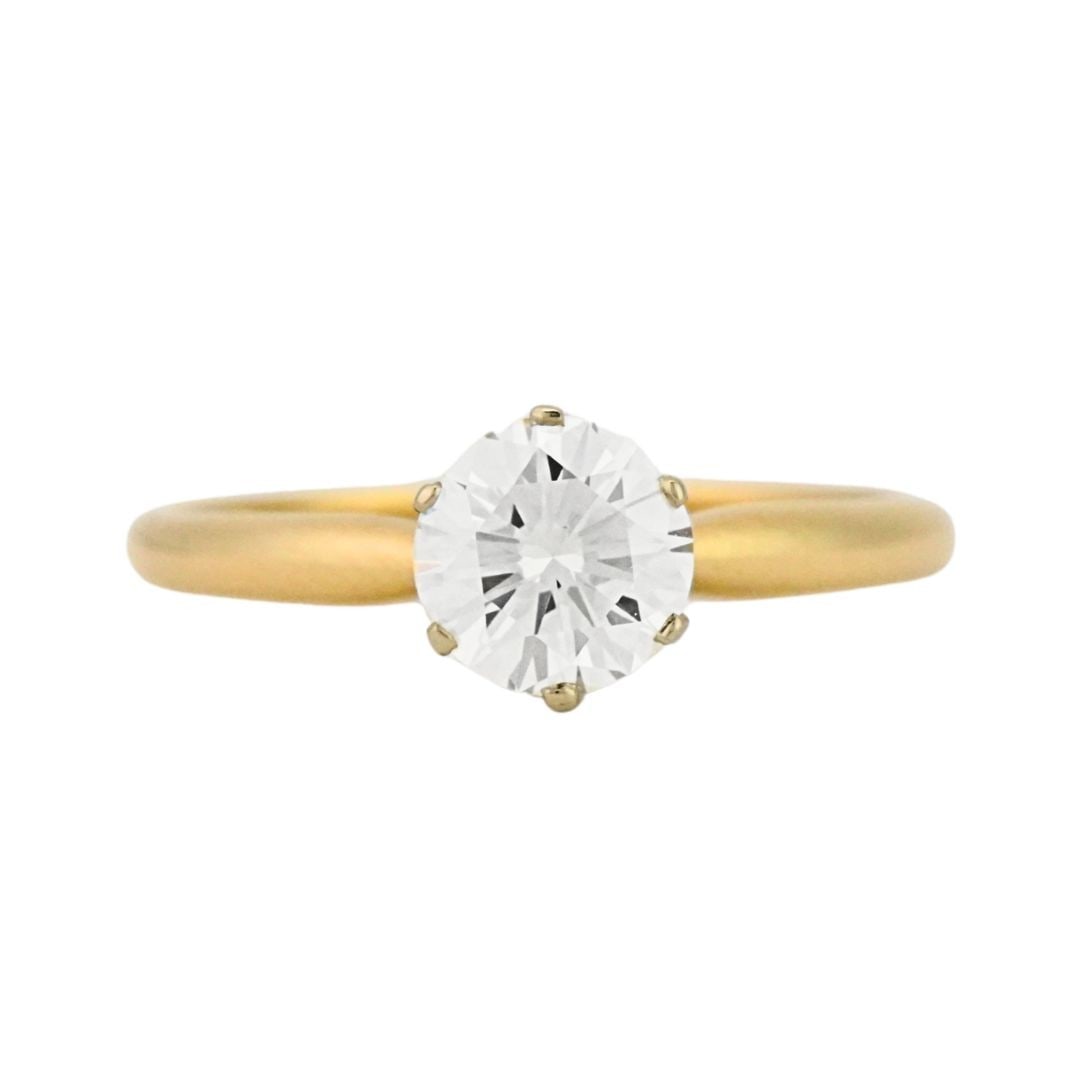 Solitaire 14k Yellow Gold Ring with 0.90ct Diamond (1 of 7)