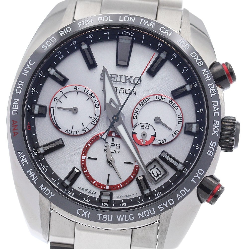SEIKO Astron SBXC081 5X53-0BE0 Shohei Ohtani men's wristwatch: SEIKO Astron SBXC081 5X53-0BE0 Shohei Ohtani men's wristwatch Pre-owned SEIKO men's wristwatch from Japan, model Astron Shohei Ohtani Limited Edition. It features a silver dial, solar-powered radio-co