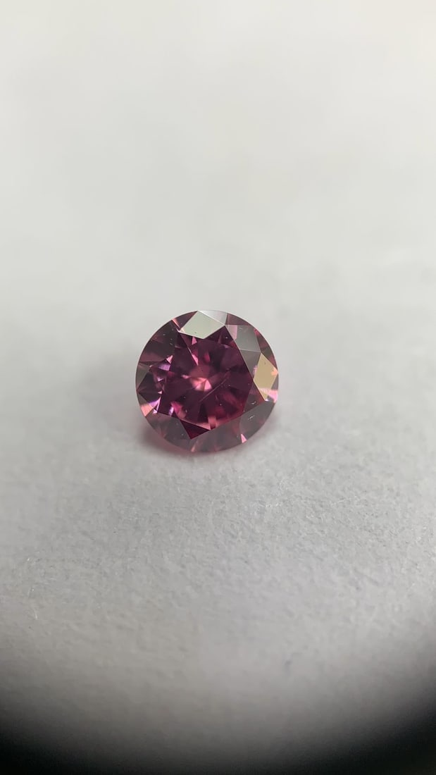 Loose Diamond - ROUND 0.13ct Fancy Vivid Purplish Pink (1 of 1)