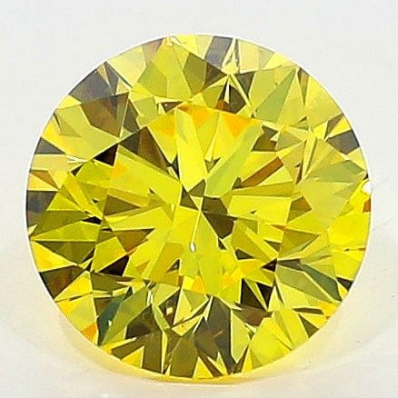 Loose Diamond - ROUND 0.5ct Fancy Vivid Yellow VS2: Loose Diamond - ROUND 0.5ct Fancy Vivid Yellow VS2 Source: Natural Shape: ROUND Carats: 0.5 Color: Fancy Vivid Yellow Certification: GIA The Diamond Depot Guarantee: All items in this auction are guar