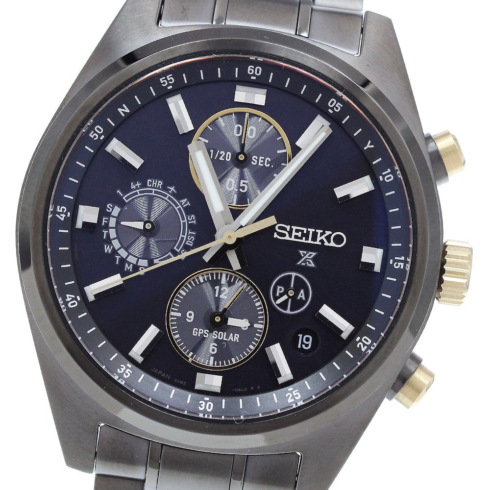 SEIKO Prospex Speedtimer SBED013 5X83-0AJ0 Men's Solar Radio Watch: SEIKO Prospex Speedtimer SBED013 5X83-0AJ0 Men's Solar Radio Watch Pre-owned Seiko Prospex Speedtimer men's wristwatch in stainless steel with a black dial and solar radio-controlled movement. This li
