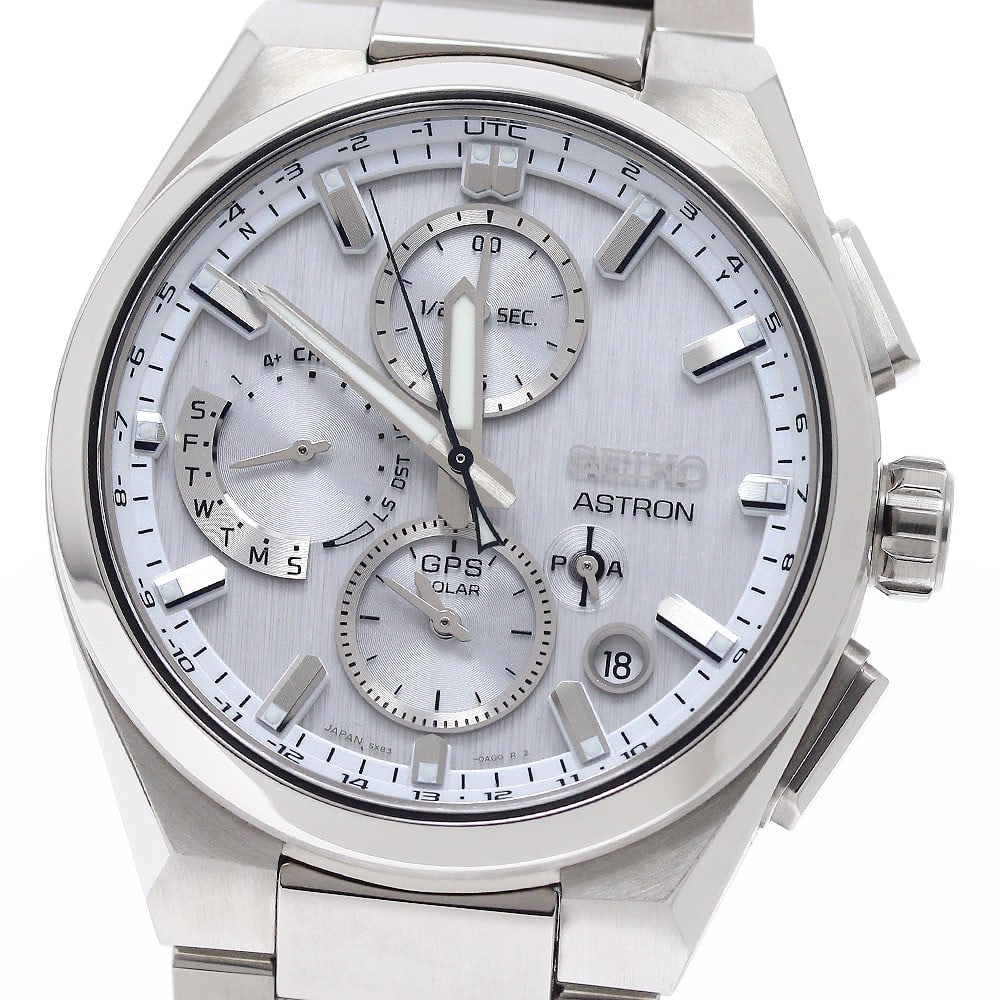 SEIKO Astron Nextar SBXC159 5X83-0AE0 titanium men's wristwatch: SEIKO Astron Nextar SBXC159 5X83-0AE0 titanium men's wristwatch Pre-owned Seiko Astron Nextar men's wristwatch with a solar radio controlled movement and multifunction display. This model features a s