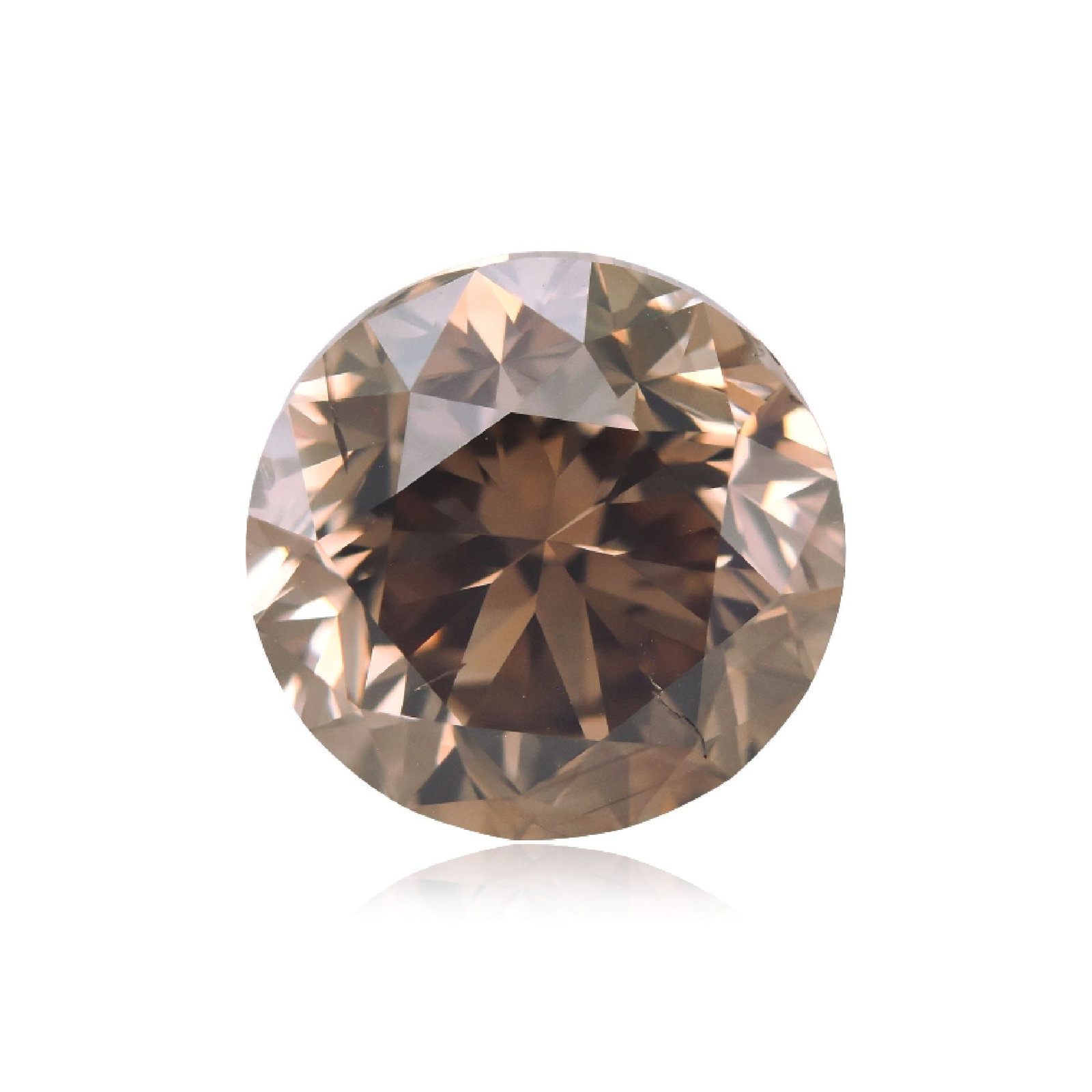 Loose Diamond - ROUND 5.5ct Fancy Orange Brown SI2: Loose Diamond - ROUND 5.5ct Fancy Orange Brown SI2 Source: Natural Shape: ROUND Carats: 5.5 Color: Fancy Orange Brown Certification: GIA Video: