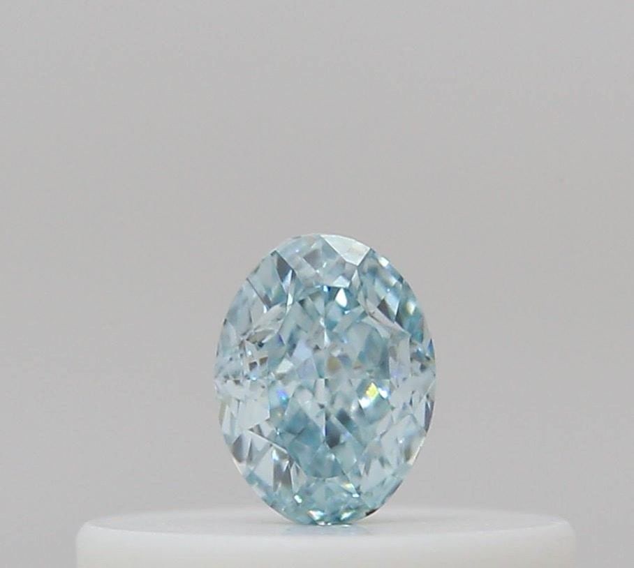 Loose Diamond - OVAL 0.15ct Fancy Intense Green Blue VVS2: Loose Diamond - OVAL 0.15ct Fancy Intense Green Blue VVS2 Source: Natural Shape: OVAL Carats: 0.15 Color: Fancy Intense Green Blue Certification: GIA Video:
