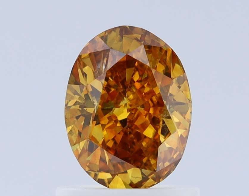 Loose Diamond - OVAL 1.03ct Fancy Deep Brownish Orangey Yellow SI2: Loose Diamond - OVAL 1.03ct Fancy Deep Brownish Orangey Yellow SI2 Source: Natural Shape: OVAL Carats: 1.03 Color: Fancy Deep Brownish Orangey Yellow Certification: GIA Video: