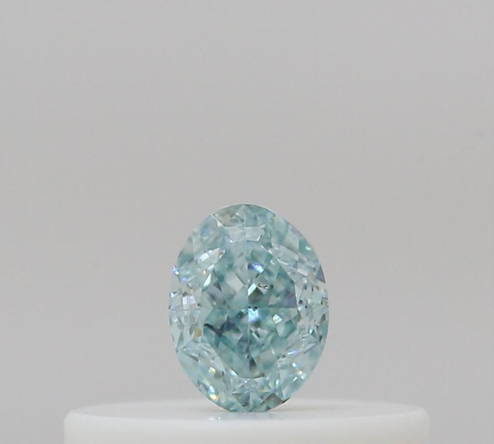 Loose Diamond - OVAL 0.14ct Fancy Intense Green Blue: Loose Diamond - OVAL 0.14ct Fancy Intense Green Blue Source: Natural Shape: OVAL Carats: 0.14 Color: Fancy Intense Green Blue Certification: GIA The Diamond Depot Guarantee: All items in this auction 
